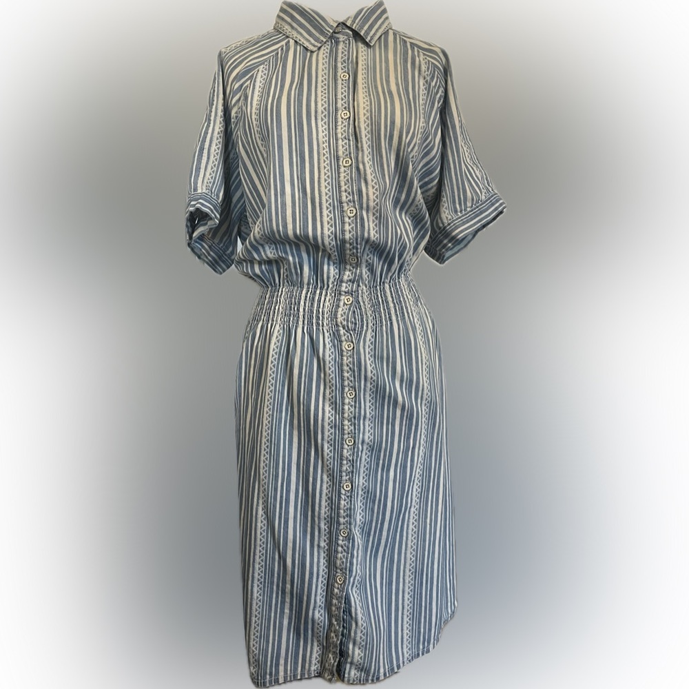 Ashley Stewart Denim,Striped ,Shirt Dress size 12